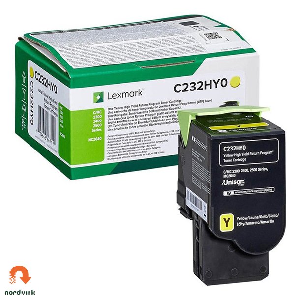Lexmark C232HY0 gul