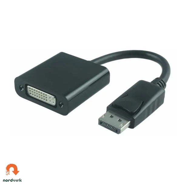 DisplayPort (han) til DVI-I (hun) - 15 cm