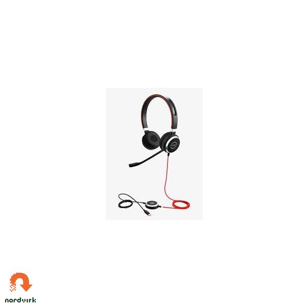 Jabra Evolve 40 Stereo Headset | et set med kontrolpanel headset og Etui 